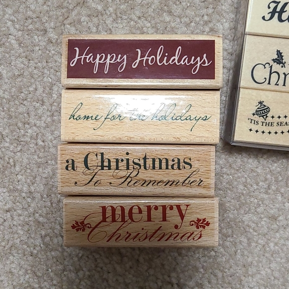 Christmas rubberstamps, some brand new. 12 stamps! - Picture 2 of 7